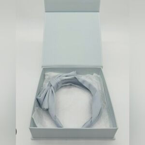 Kristin Ess Satin Headband- Vintage Blue BNIB